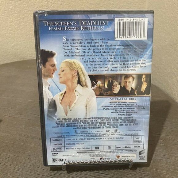 Basic Instinct 2 DVD Movie 2006 Unrated Sharon Stone - Picture 2 of 2